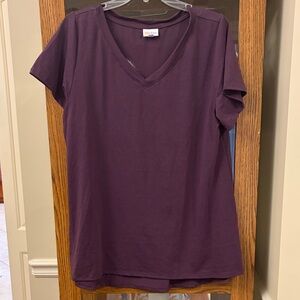 LuLaRoe Deep Purple V-Neck Short Sleeve Top